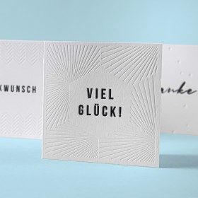 Viel Glück (Waben) - MINIKLAPPKARTE