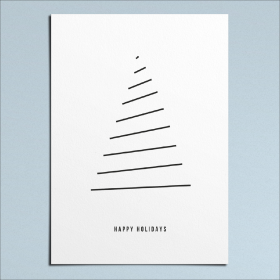 WEIHNACHTSKARTE – BAUM MINIMAL