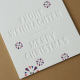 Einfachkarten Letterpress white & light